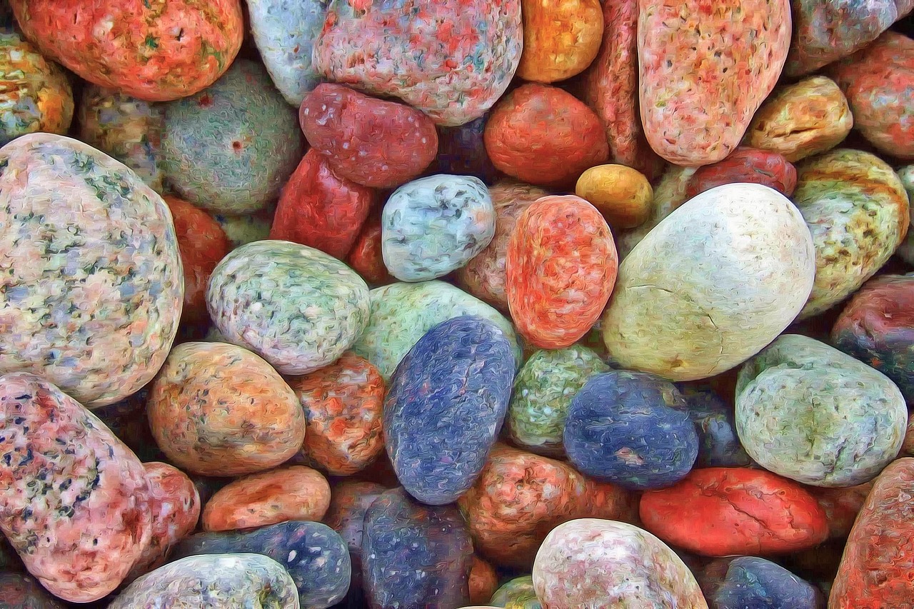 Pěkné kameny na zahradu. 